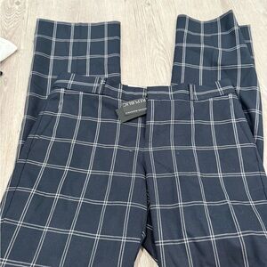 Navy Plaid Pants NWT